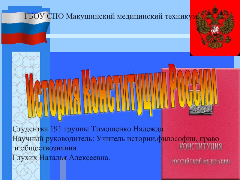 Презентация История Конституции России
