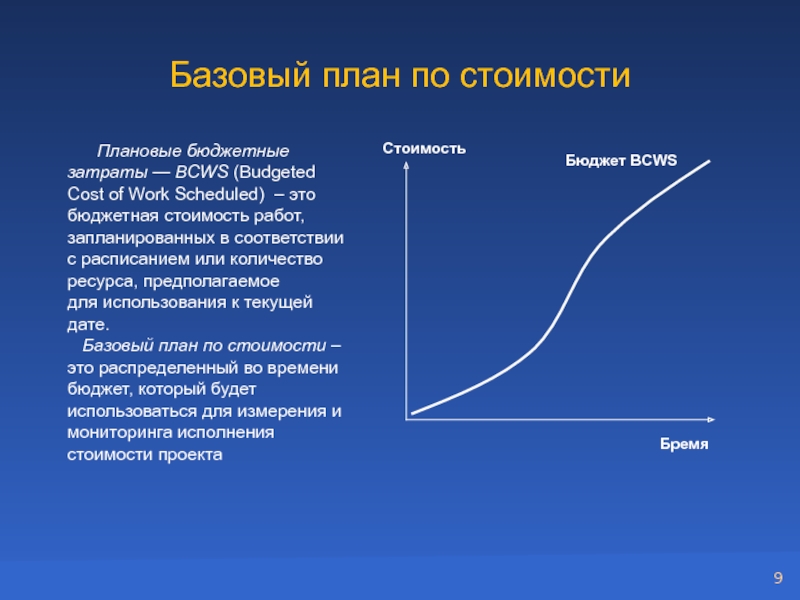 Базовый план по стоимости