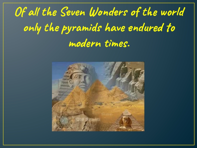 The seven wonders of the world презентация