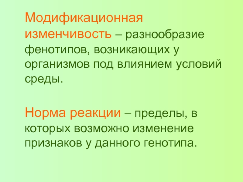 Модификационная изменчивость моего организма под действием диеты проект