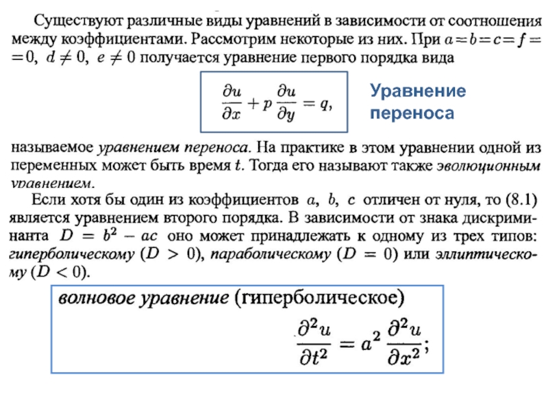 Неявная схема для уравнения переноса