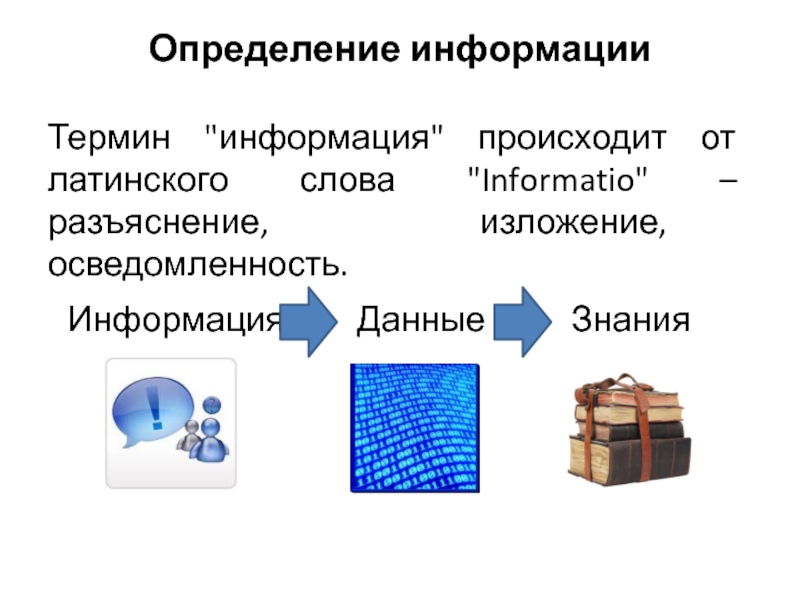 Дайте определение информации