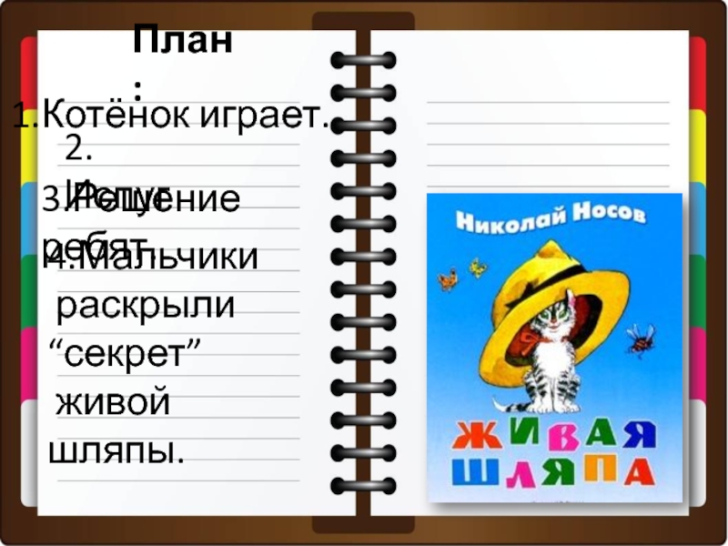 Носов живая шляпа презентация 2 класс школа россии