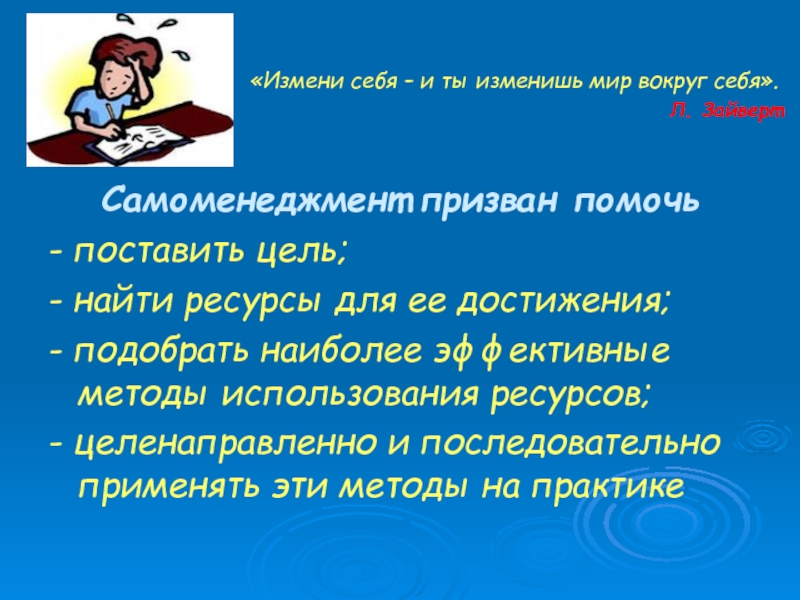 Реферат: Самоменеджмент и его роль в достижении целей человека