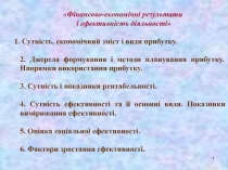 Финансово-экономические результаты