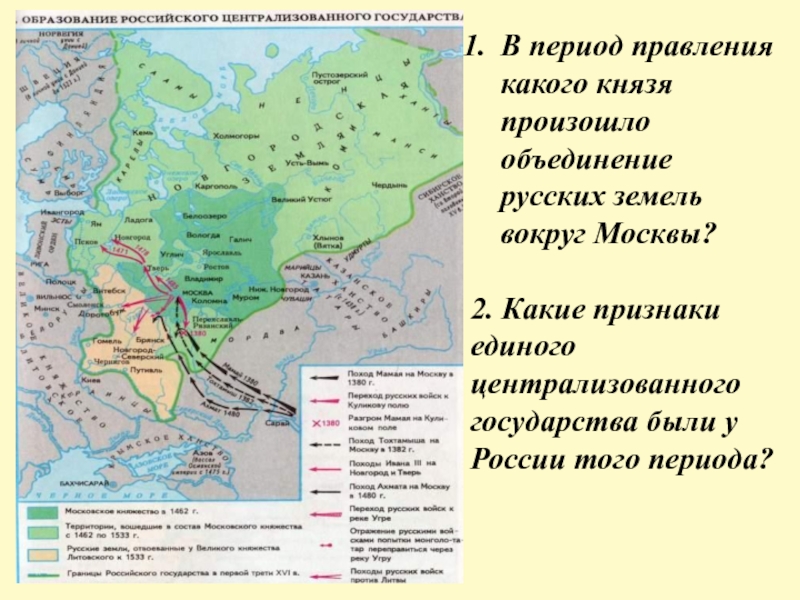Объединение русских земель вокруг москвы князья