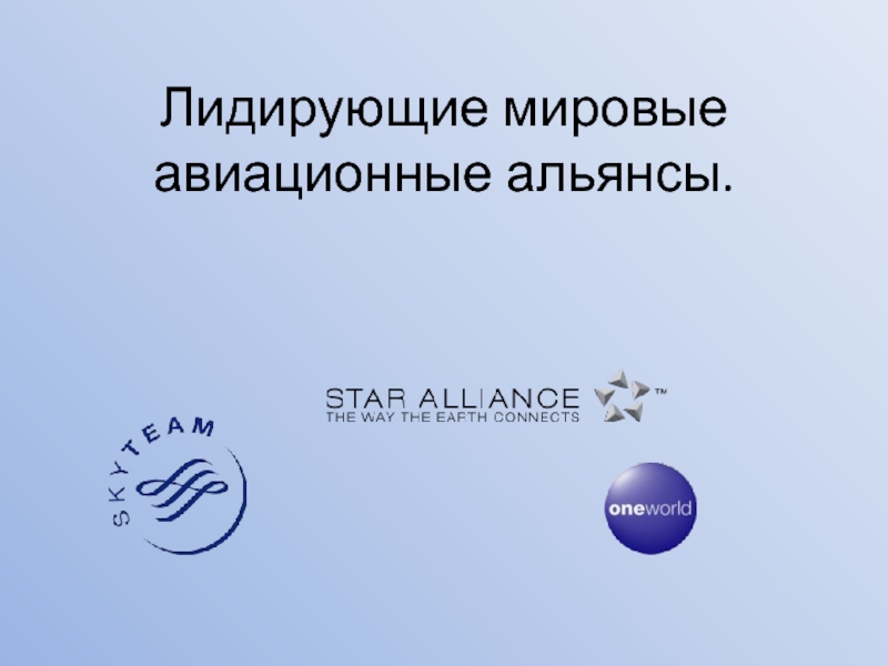 Лидирующие мировые авиационные альянсы 