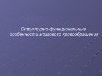 Мозговое кровообращение 