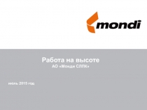 Работа на высоте АО Монди СЛПК