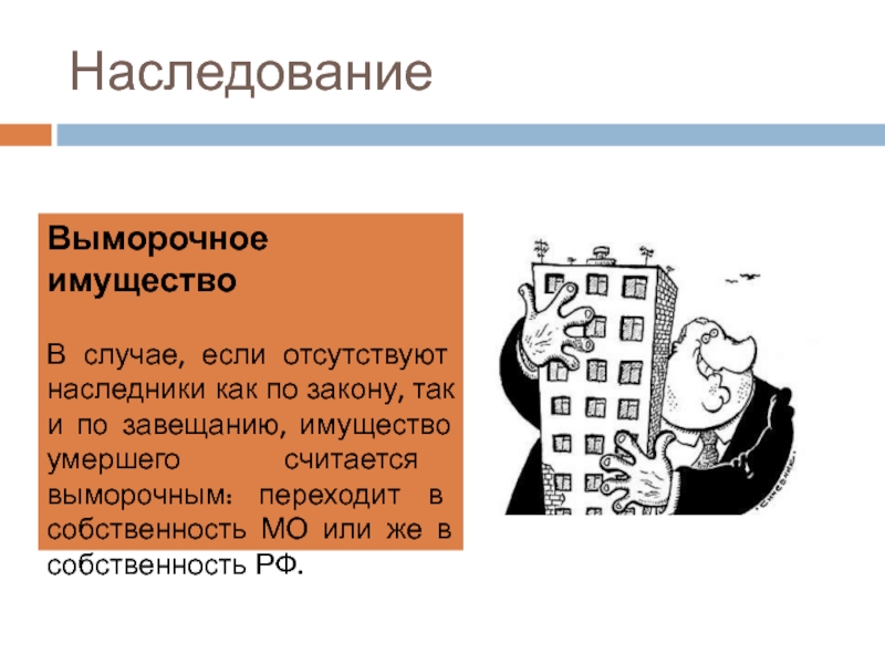 Имущества в случае если. Наследование выморочного имущества. Выморочное имущество порядок. Особенности наследования выморочного имущества. Выморочное имущество в наследовании схема.