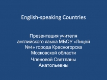 English-speaking Countries