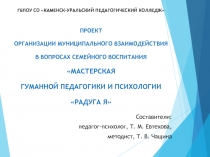 ГБПОУ СО КАМЕНСК-УРАЛЬСКИЙ ПЕДАГОГИЧЕСКИЙ КОЛЛЕДЖ
ПРОЕКТ
ОРГАНИЗАЦИИ