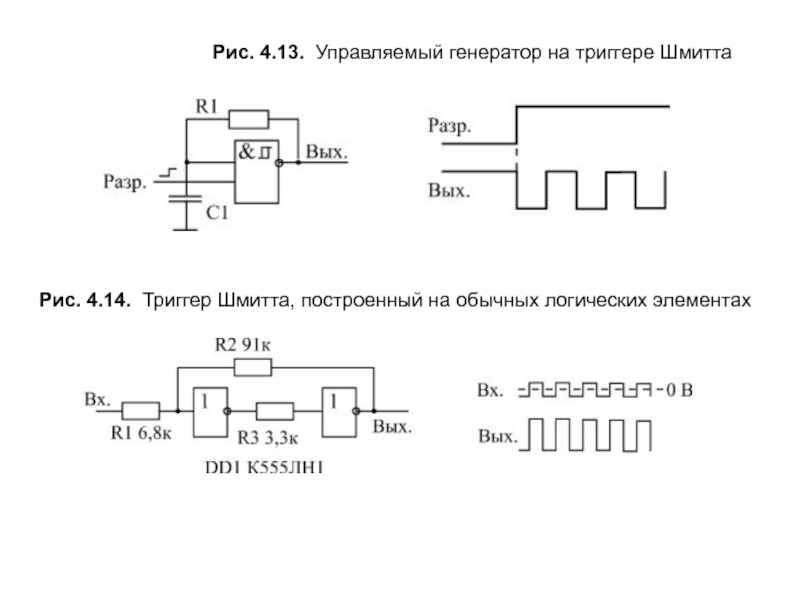 Схема генератора на логических элементах