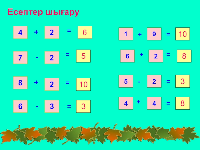 Математика презентация 2 сынып