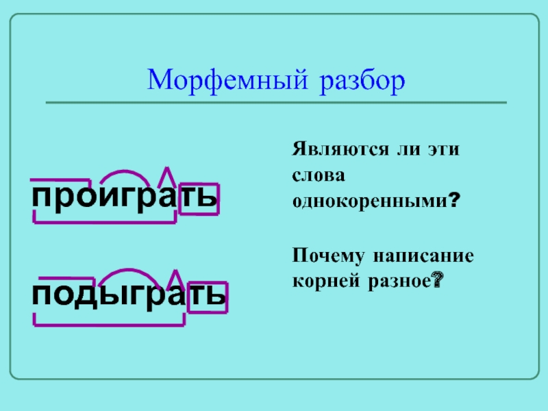 Морфемный разбор слова презентация 7 класс