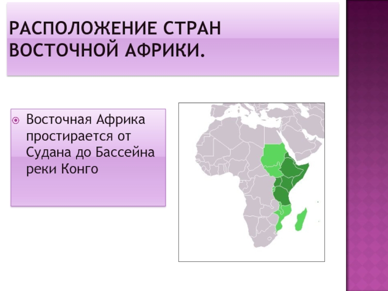 Страны восточной африки презентация 7 класс география