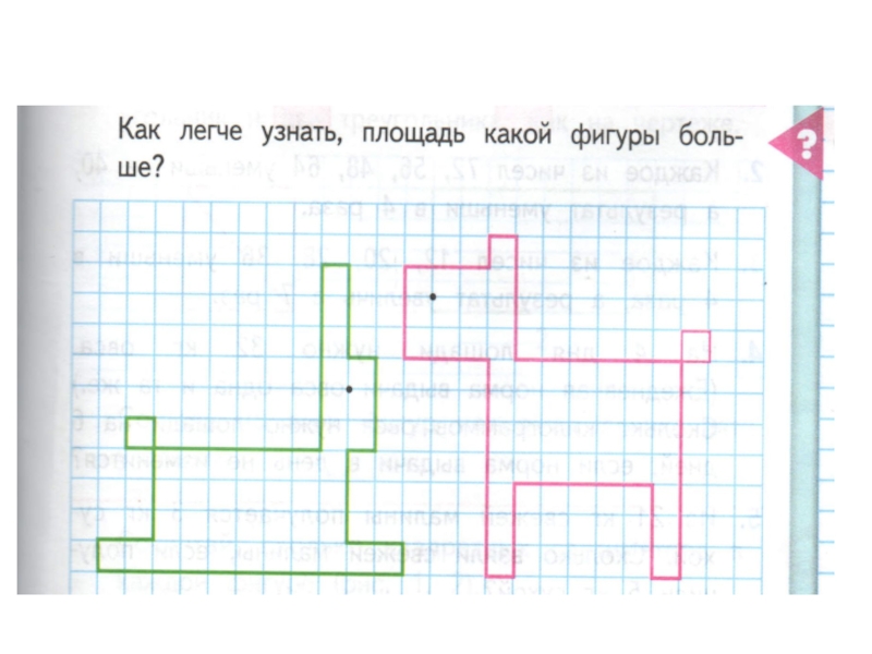 Узнай площадь какой фигуры больше. Как легче узнать площадь какой фигуры больше. Задания на сравнение площадей. Как найти площадь какой фигуры больше. Как сравнить площадь фигур.