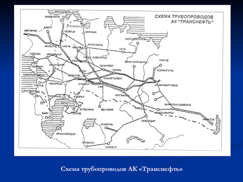 Дружба схема трубопровода