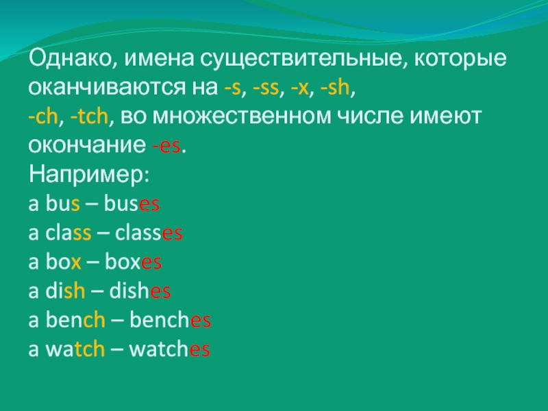 Множественное число 2 класс английский язык презентация