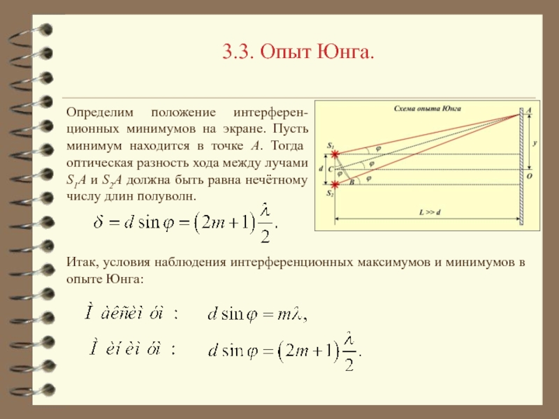 На рисунке изображена схема опыта юнга ширина интерференционной полосы равна