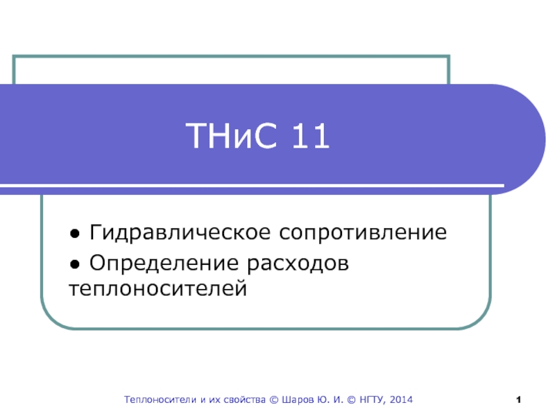 Презентация ТНиС 11
