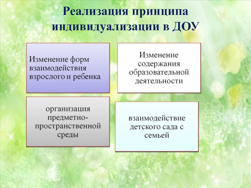 Проект индивидуализация образовательного процесса в сотрудничестве с семьями воспитанников доу