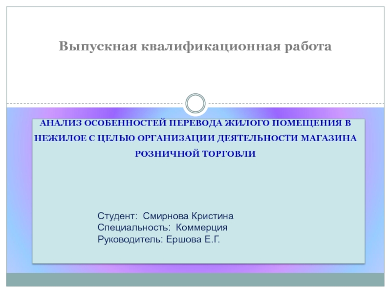 Выпускная квалификационная работа