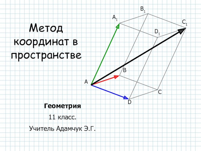 Метод координат в пространстве (11 класс)