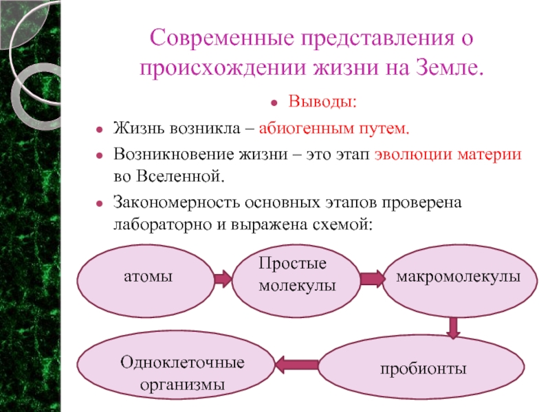 Теории возникновения жизни на земле презентация