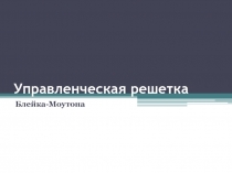 Управленческая решетка Блейка-Моутона
