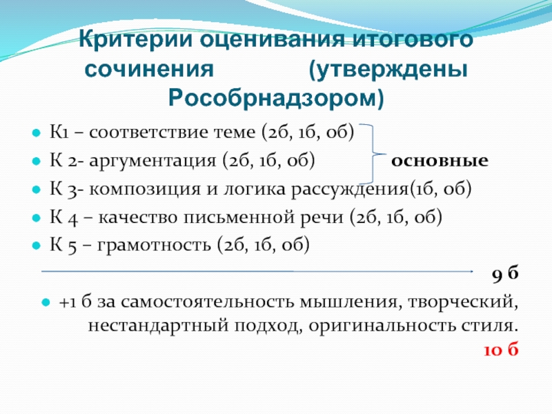 Критерии оценивания итогового сочинения 2024 фипи