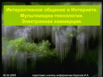 Интерактивное общение в Интернете. Мультимедиа-технологии. Электронная коммерция.