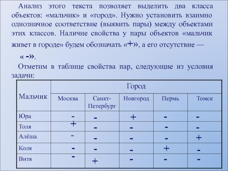 Презентация решение логических задач 10 класс информатика