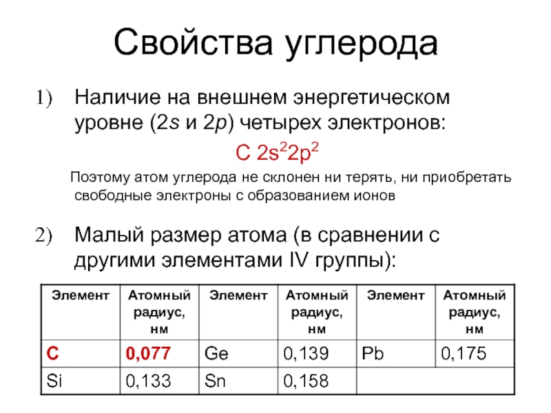 4 электрона на внешнем энергетическом