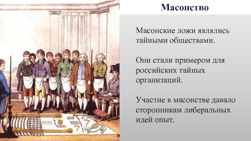 Причины тайных обществ в россии