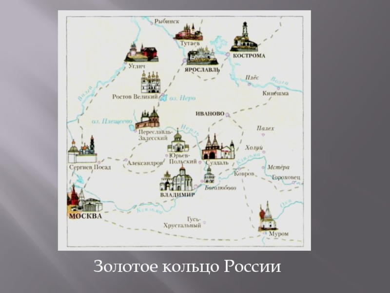 Карта россии с городами золотое кольцо россии с городами