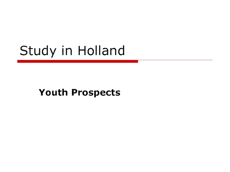 Study in Holland