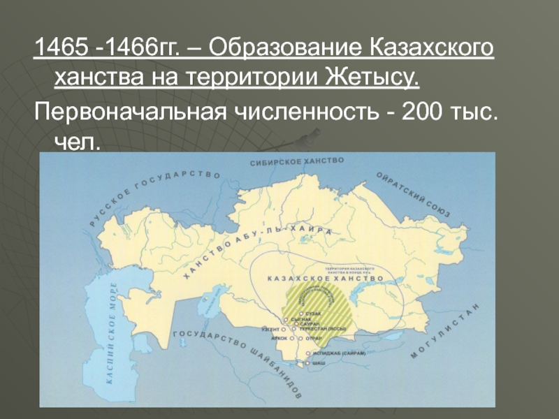 Казахское ханство презентация