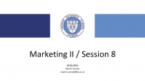 Marketing II / Session 8