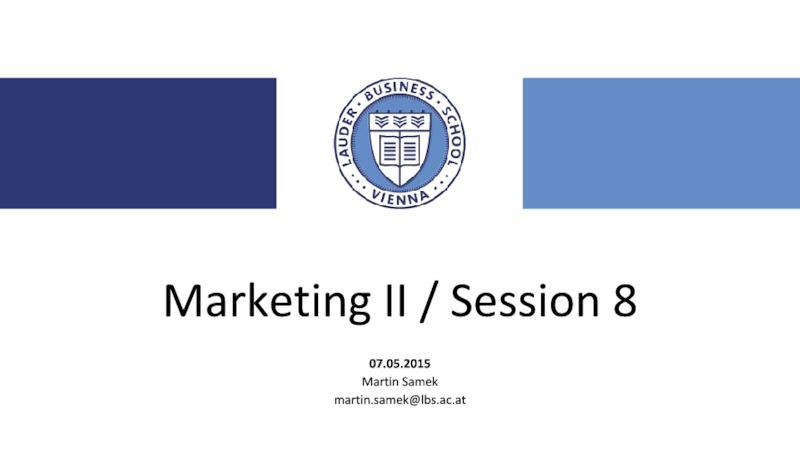 Marketing II / Session 8