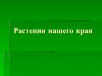 Виды травянистых растений