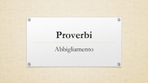 Proverbi