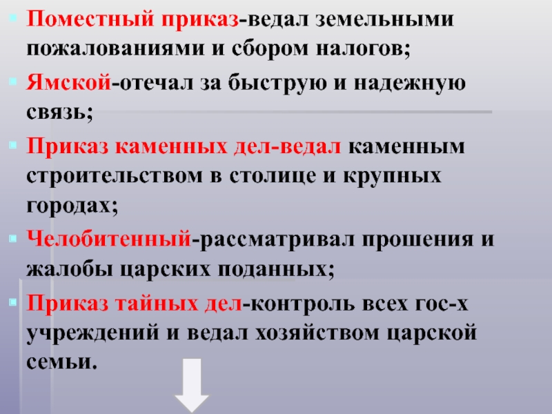 Один из приказов ведавший военными делами