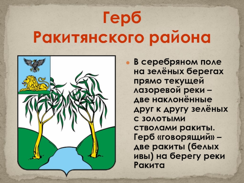 Гербы белгородской области и районов презентация