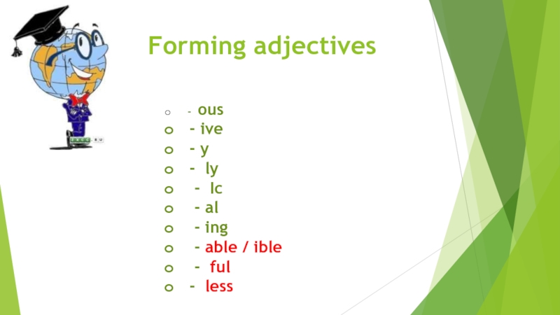 Forming adjectives y