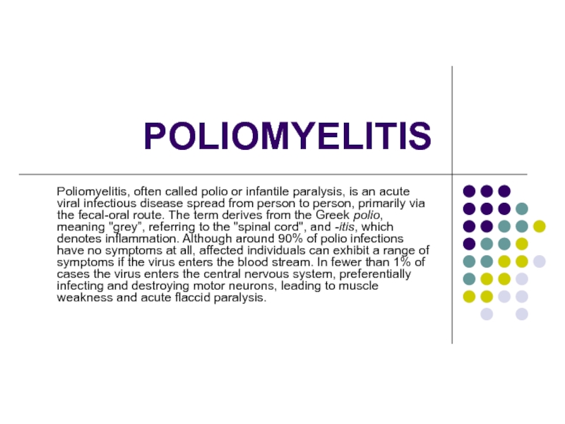  Poliomyelitis