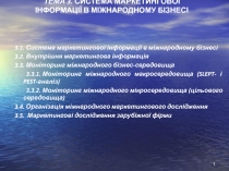 система маркетинговоі? інформаціі? в міжнародному бізнесі