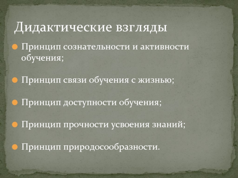 Принципы и взгляды. Дидактические взгляды это. Дидактические взгляды л.н.Толстого. Принцип связи обучения с жизнью. Дидактические взгляды Толстого принципы.