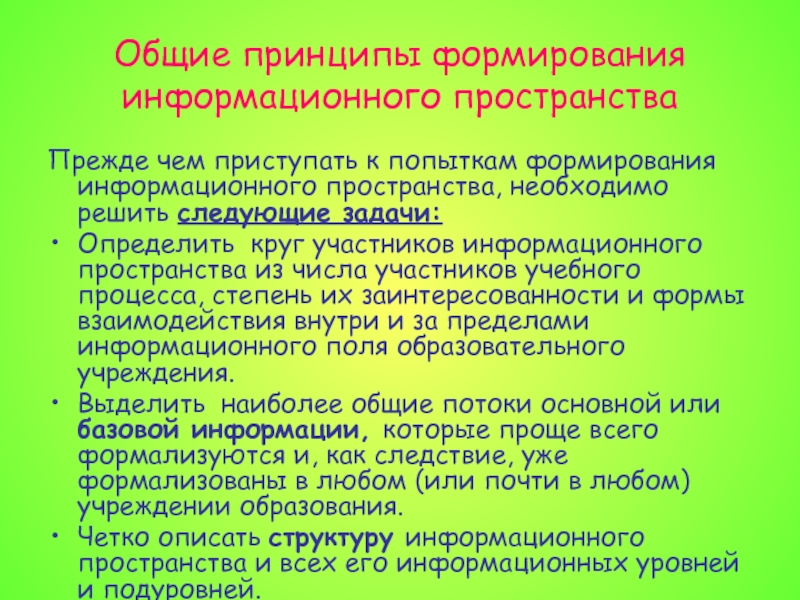 Необходимое пространство