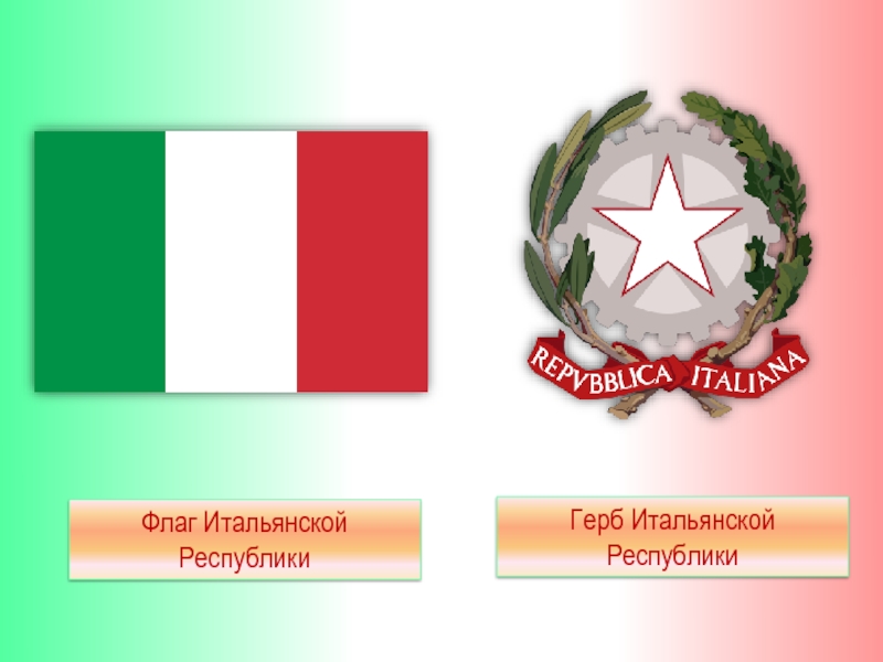 Флаг Итальянской РеспубликиГерб Итальянской Республики